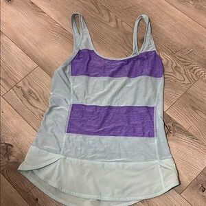 Lululemon size 6 light tank top. Light blue and purple. Cute and comfortable